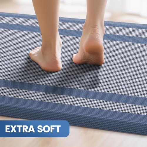 2PCS Kitchen Rugs Cushioned Anti-Fatigue Kitchen Mats Comfort Standing Mat