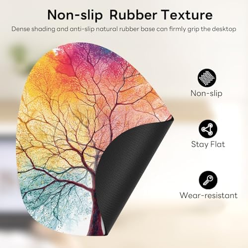 Water Drop Mouse Pad 7.3x8in Non-Slip for Laptop, Black Cats