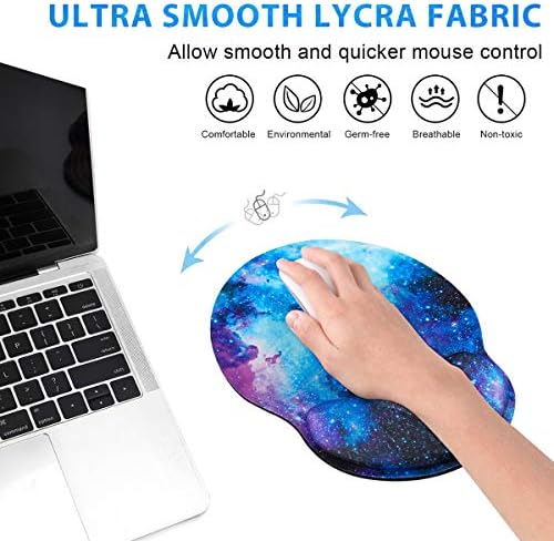 ToLuLu Mouse Pad with Wrist Rest Support, Gel Non-Slip Rubber Base Mousepad