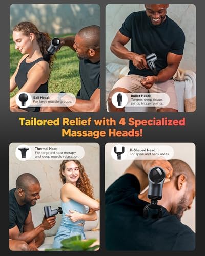 arboleaf Mini Massage Gun with Heat, Percussion for Pain Relief, Portable