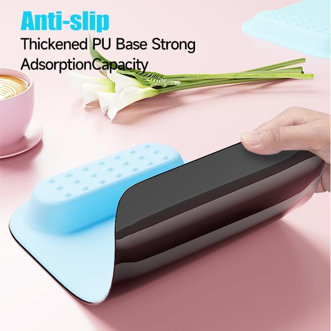 memzuoix Blue Ergonomic Mouse Pad with Wrist Rest Support,Premium Memory Foam Cushioning for Pain Relief, Non-Slip PU Base for Stable Smooth Control - Perfect for Laptop, Computer, and Home Office