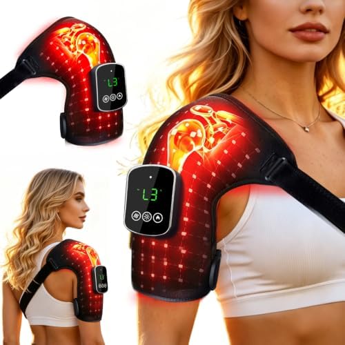 Red Light Therapy Shoulder Massager Heating Pad for Pain Relief