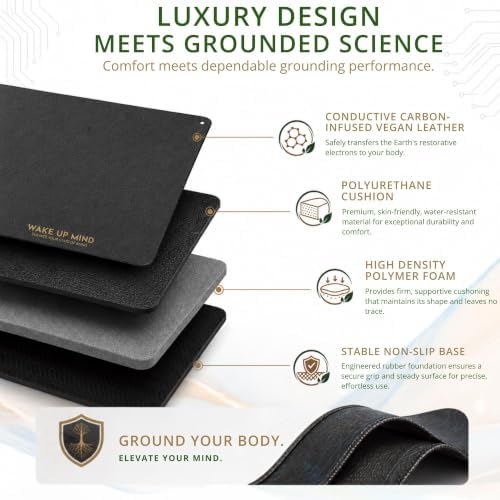 Grounding Mat for Bed & Feet, Conductive Earthing Pad for Home