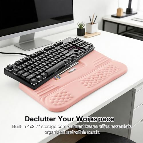 LIMOUS 2-in-1 Wrist Rest, Ergonomic Wave Wrist Pad 17.3", Keyboard Stand