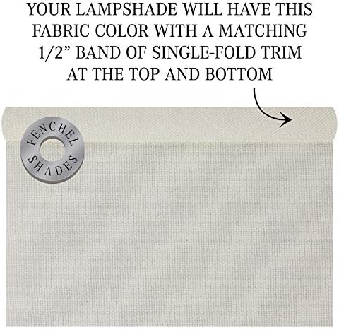 FenchelShades.com Lampshade 6" Top Diameter x 10" Bottom Diameter x 8" Slant Height 6x10x8" with Spider Attachment Diameter 0.4 Inch for Lamps with a Harp (Linen Cream)