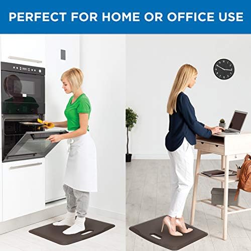 Mount-It! Standing Desk Floor Mat, 18x22, Brown