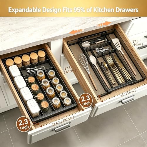Sedegn Silverware Organizer Metal Mesh, Large Drawer Organizer
