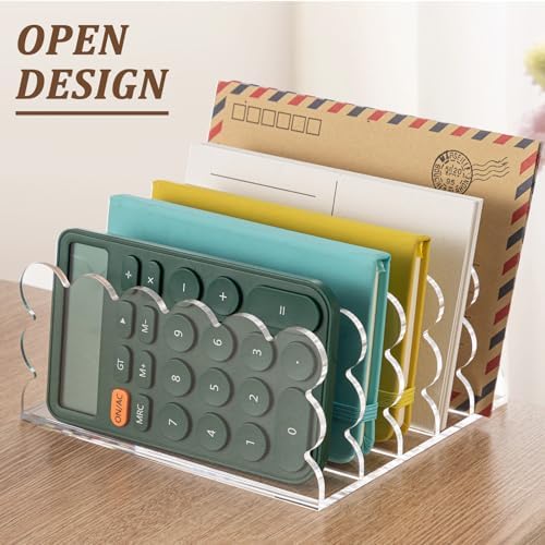 Vertical File Organizer, 5 Compartments, 6.3 x 5.9 x 3 Inch