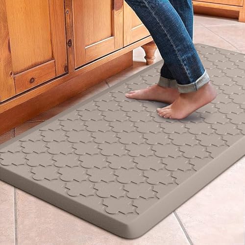 WISELIFE Kitchen Mat Cushioned Anti Fatigue Floor Mat, 17.3"x39", Brown