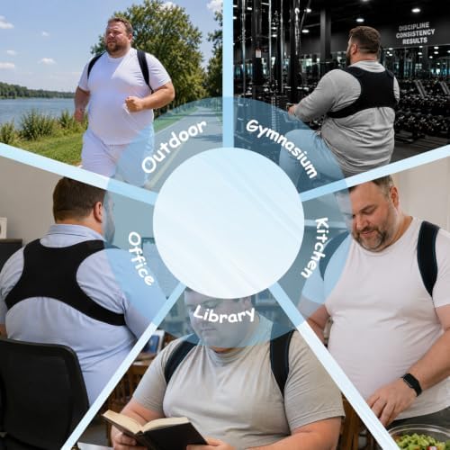 Extra Large Posture Corrector for Women & Men Plus Size, Black, 3XL