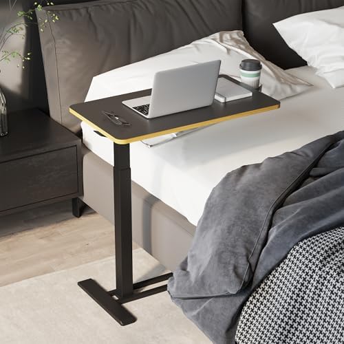 SANODESK 28''Mobile Standing Desk with Hidden Wheels,Pneumatic Laptop Desk