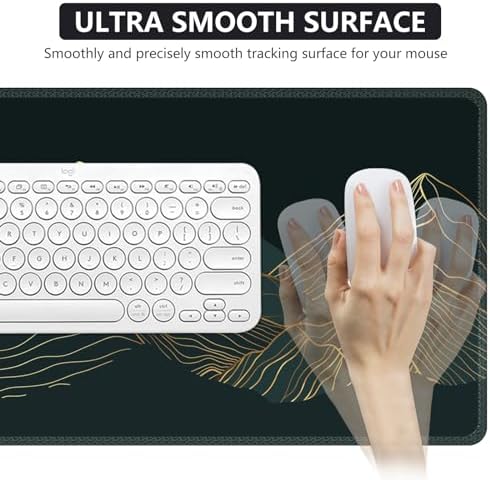 iCasso Large Mouse Pad, XXL Green Mousepad,A-Mountain Cyan Extended