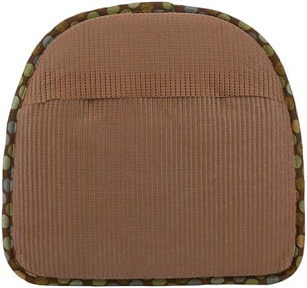 Klear Vu Raindrop The Gripper Non Slip Chair Cushions, Soft & Comfortable Seat Pad, Sitting Pillow for Kitchen, Dining or Office, 2 Count (Pack of 1), Brown Dotty