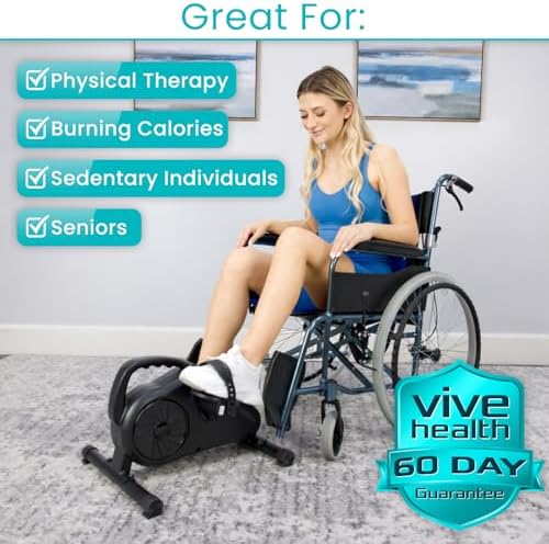 Vive Under Desk Bike Pedal Exerciser - Stationary Exercise Leg Peddler