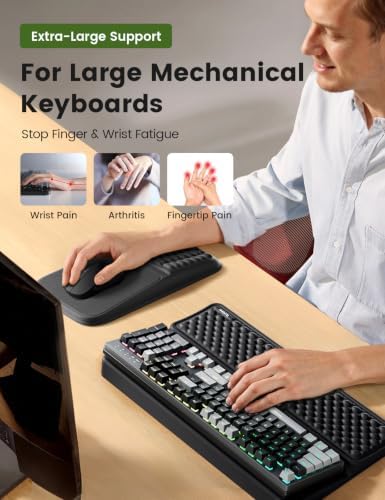 Vaydeer Keyboard Stand and Mouse Pad Set, Ergonomic Arm Support Pad