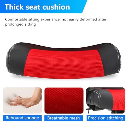 PayLessHere Gaming Chair Office Chair with Support Adjustable Ergonomic Pu Leather Racing Lumbar Massage Headrest Armrest Task 360° Swivel Computer Chair for Women Men Adults，Red
