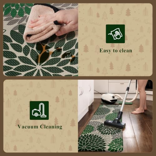 KIMODE Kitchen Mat Anti Fatigue Cushioned Kitchen Rugs Sets of 2 Decor