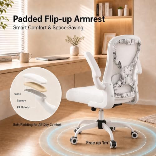 Ergonomic Home Office Chair, 4-Way Lumbar, Thick Cushion, 330LBS