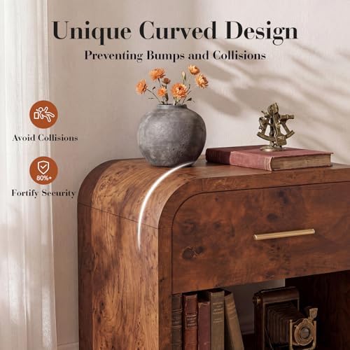 Night Stand, 1-Drawer and 1 Storage Shelf