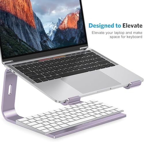OMOTON Laptop Stand, Detachable Mount for MacBook Air/Pro Dell HP Purple