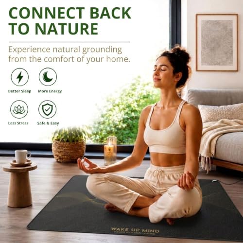 Grounding Mat for Bed & Feet, Conductive Earthing Pad for Home