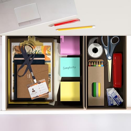 Simple Houseware Underwear Drawer Organizer, Set of 6, Brown