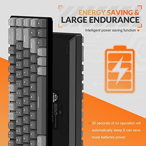 MAGIC-REFINER RK68 Compact 68 Keys Wireless Mechanical Gaming Keyboard