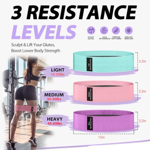 WHATAFIT Resistance Bands with Handles, 150 lb Exercise Bands Set