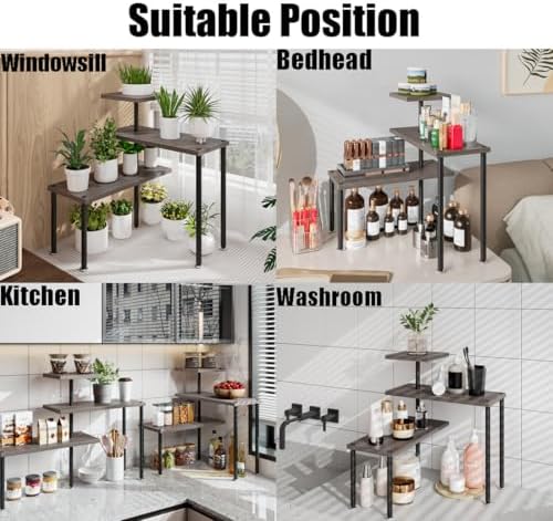 3 Tier Adjustable Countertop Organizer Corner Shelf