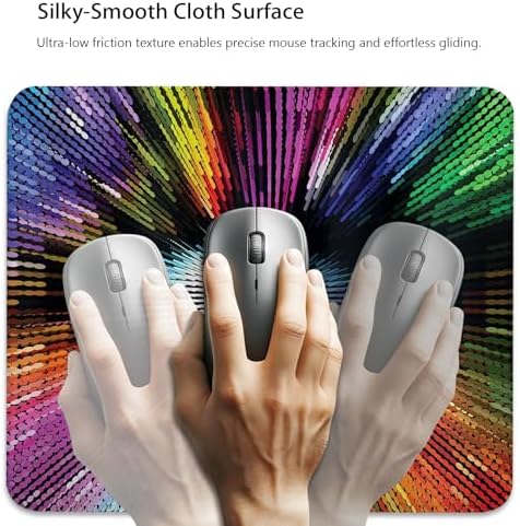 Abstract Colored Eye Shape Mouse Pad, Optical Illusion Effect Desk Mat