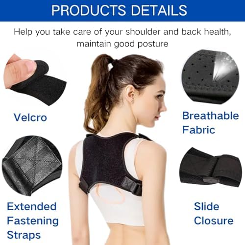 Posture Corrector for Women and Men, Adjustable Back Brace for Men Lower Back, Breathable Back Brace Posture Corrector for Shoulder and Neck Pain Relief