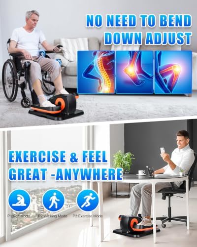 Putnen Under Desk Elliptical Machine, Electric Leg Exerciser for Seniors