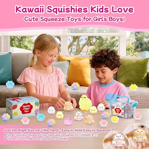 10 Pack Taba Squishy Toys kit with Toy Box-Squeeze Toys Squishy Fun Box