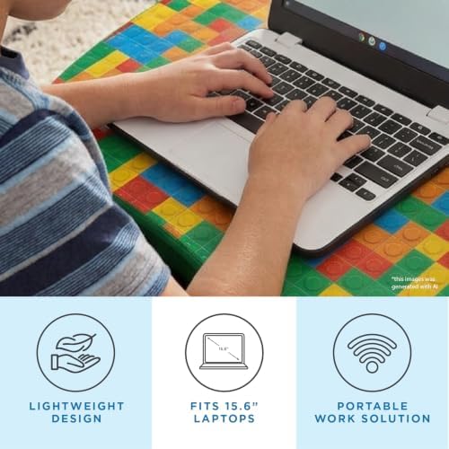 LAPGEAR MyStyle Lap Desk – Building Blocks, Fits 15.6" Laptops