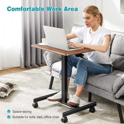 DUMOS Mobile Small Standing Desk, Laptop Desk, Home Office
