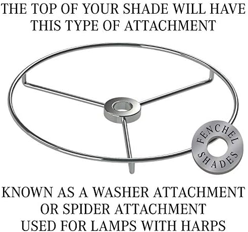 FenchelShades.com Lampshade 6" Top Diameter x 10" Bottom Diameter x 8" Slant Height 6x10x8" with Spider Attachment Diameter 0.4 Inch for Lamps with a Harp (Shimmer - Arctic Ice)