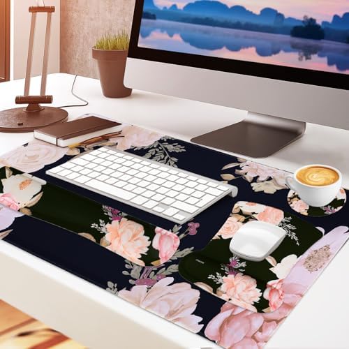 MOSISO Keyboard Mouse Pad Set, Large Gaming Mousepad&Keyboard Wrist