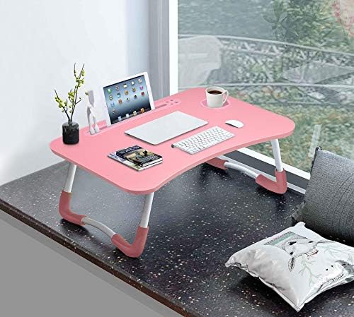 Slendor Foldable Lap Desk with Cup Holder for Bed, Couch, Floor