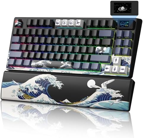 Womier 75% Wireless Mechanical Keyboard with Color Multimedia Screen