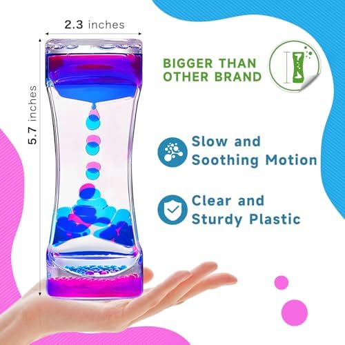 Liquid Motion Bubbler - Sensory Fidget Desk Toy for Kids & Adults - Fidget Tubes for Stress Relief and Focus- Calming Visual Bubbler Toys for Classroom, Desk Decor, Gift Idea