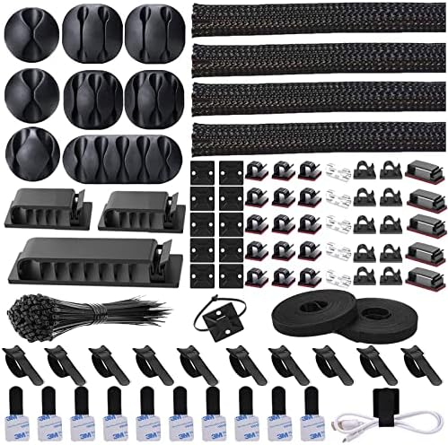 N NOROCME 192 PCS Cable Management Kit 4 Wire Organizer Sleeve