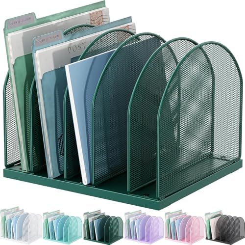 gianotter Desktop File Organizer with 5 Compartments