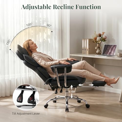 Big and Tall Office Chair 400 LBS, for Adults, Home Office