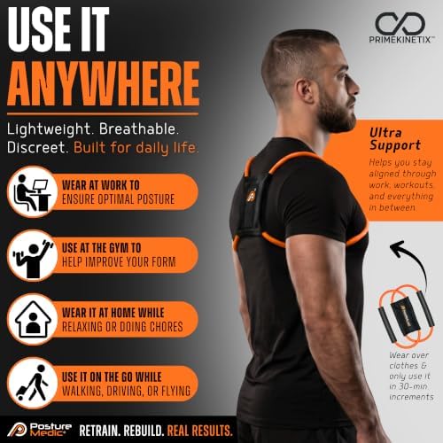 PostureMedic Plus Strength Dynamic Posture Corrector for Athletes – High Resistance Training System for Performance & Recovery – Professional Grade Posture Trainer for Men & Women