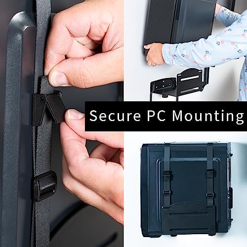 VIVO Black Sit-Stand Height Adjustable Pneumatic Spring Arm Keyboard, Monitor, CPU Wall Mount for 1 Screen up to 32 inches STAND-SIT1BW