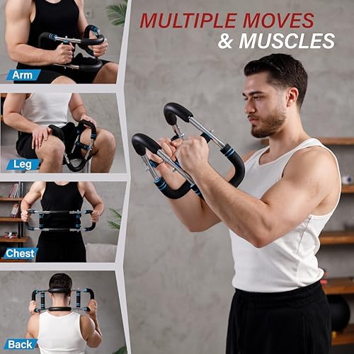 Twister Arm Trainer - Chest Workout Equipment for Home Gym, Forearm Trainer & Muscle Exerciser for Men and Women, Portable Home Workout Strength Training, Upper Body Exercise Bar