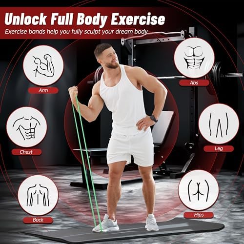 4-Level Resistance Bands for Working Out, Pull Up Assistance Bands