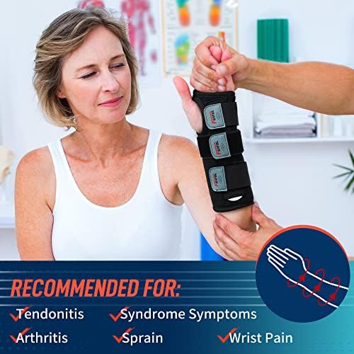 FEATOL Carpal Tunnel Wrist Brace Night Support, Adjustable Left Hand Brace