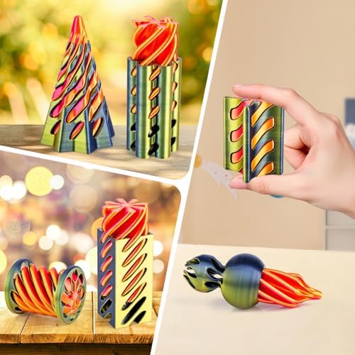 6 Pack Impossible Cone Fidget Toy, 3D Printed Spiral Pyramid Passthrough Gadget, Sensory Stress Relief Desk Toys for Kids & Adults, Optical Illusion Gift for ADHD/Anxiety