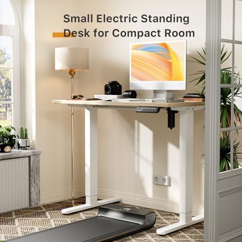 JOY worker Small Electric Sit Stand Desk, 40" Whole Piece Height Adjustable